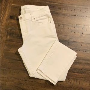 White Mid Rise Jeans